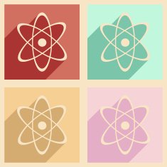 Flat with shadow concept and mobile application chemistry formula