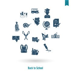 school and education icons N679