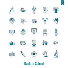 school and education icons N680