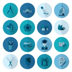 school and education icons N682