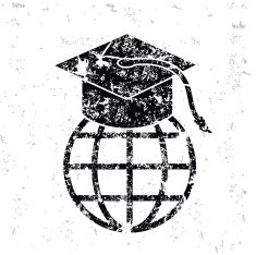 Education design on old background vector N2