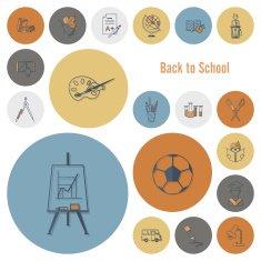 school and education icons N689