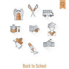 school and education icons N690
