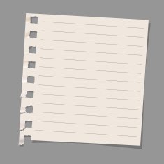 Sheet of note paper