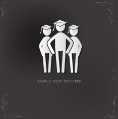 Student design on black background vector