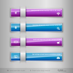 Modern business tabs infographics template for web design or