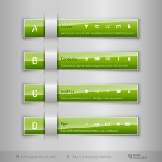Modern business tabs infographics template for web design or N4