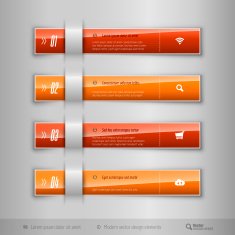 Modern business tabs infographics template for web design or N6