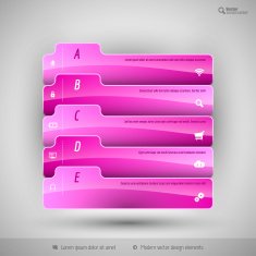Modern business tabs for infographics N2