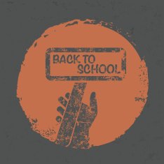 Back to school symbol design on old background vector