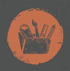 Tool of education symbol design on old background vector