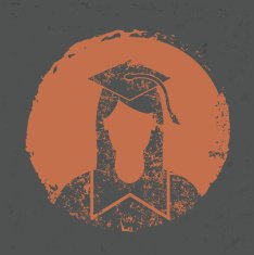 Student symbol design on old background vector