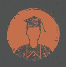Student symbol design on old background vector N2