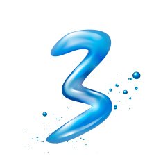 3d water number 3
