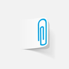 realistic design element paper clip N6