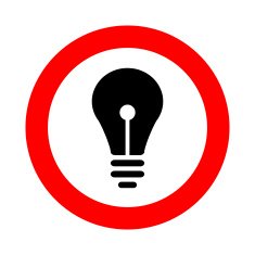 Vector lamp icon and sign Illustration EPS10 N2