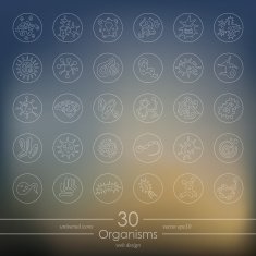 Set of organisms icons N2