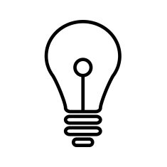 Vector lamp icon and sign Illustration EPS10 N4