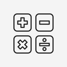 calculator line icon N16