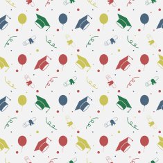 Seamless Graduation Celebration Pattern Background N2