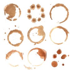 Abstract watercolor background round stains