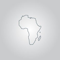 Africa Map - Vector icon isolated N2