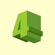 4 Number four Logo of figure Vector design template