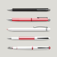 graceful red pens set N2
