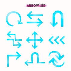 modern tape style arrows set