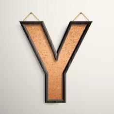 3d wooden frame cork board letter Y