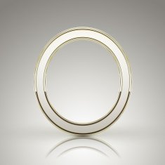 3d elegant pearl white alphabet O