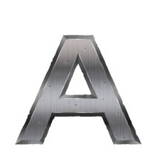 3d metal letter A