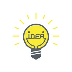 Creative idea concept Light bulb - Vector design element
