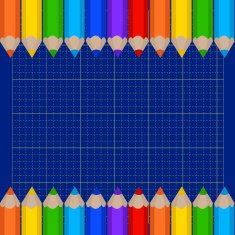 background of the cutting mat and border colored pencils