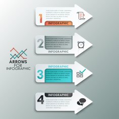 Modern infographics options banner N100