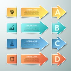 Modern infographics options banner N102