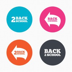 Back to school icons Studies after the holidays N17