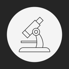 Microscope line icon N16