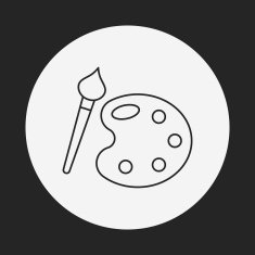 Palette line icon N24