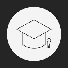 Graduation cap line icon N10