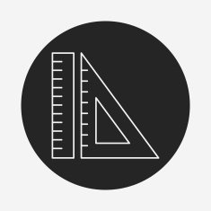 Triangle ruler line icon N8