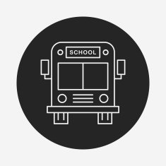 school bus line icon N8