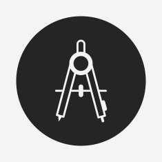 Stationery compasses icon N18