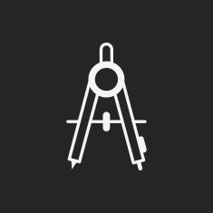 Stationery compasses icon N19