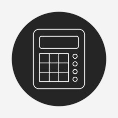 calculator line icon N26