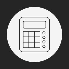 calculator line icon N28