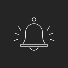 school bell line icon N3
