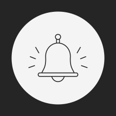 school bell line icon N4