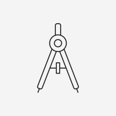 Stationery compasses line icon N24