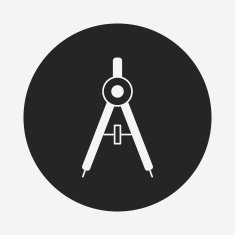 Stationery compasses icon N21